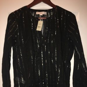 Petite Split Neck Blouse